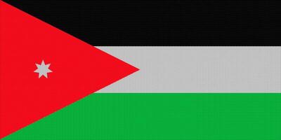 bandera de hachemita Reino de Jordán en un texturizado antecedentes. concepto collage. foto