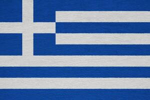 Flag of Greece on a textured background. Concept collage. photo