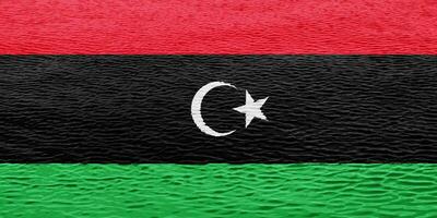 Flag of State of Libya on a textured background. Concept collage. photo