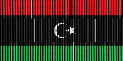 Flag of State of Libya on a textured background. Concept collage. photo