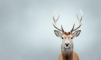 Animal World On A Minimal Background, Deer. AI Generated. Pro Photo. photo