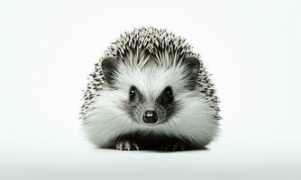 Animal World On A Minimal Background, Hedgehog. AI Generated. Pro Photo. photo