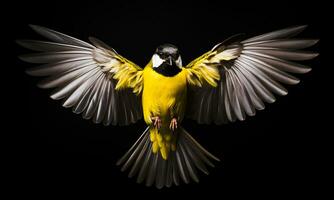Bird World On A Minimal Background. AI Generated. Free Photo. photo
