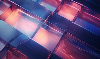 Modern glassmorphism inspired abstract background with vibrant color blocks. Created by AI photo