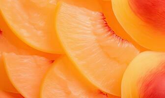 dorado Rico naranja albaricoques rebanada. creado con generativo ai herramientas foto