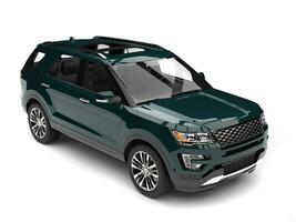 Jungle green modern SUV car photo