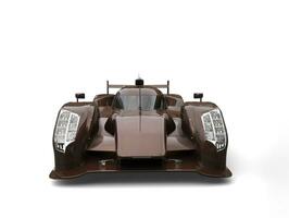 Dark chocolate modern super race car - front view photo