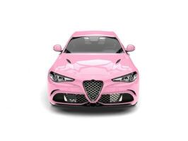 Candy pink modern urban sports car - front view photo