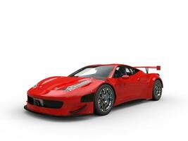 Brick red luxury super car - studio shot photo