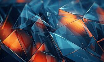 Vibrant abstract geometric background with glassmorphism elements. AI Generative photo