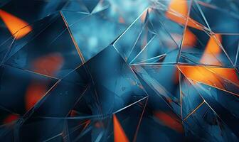 Vibrant abstract geometric background with glassmorphism elements. AI Generative photo