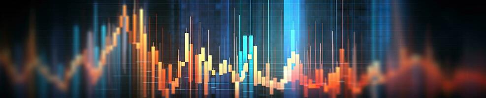 Modern depiction of stock market analysis. AI Generative photo