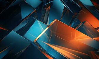 Abstract glassmorphism design with vibrant neon lights and blurred background. AI Generative photo