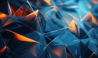 Vibrant abstract geometric background with glassmorphism elements. AI Generative photo