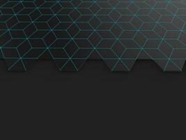 Abstract cube shapes and dark hexagons background photo