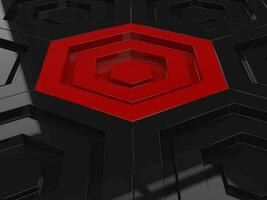 Dark and shiny abstract hexagon shapes photo