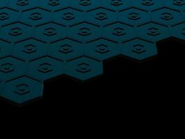 High tech black and blue hexagon pettern background photo
