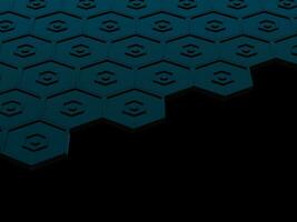 High tech black and blue hexagon pettern background photo