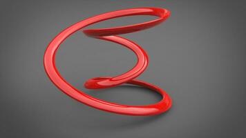 Red abstract minimalist sculpture photo