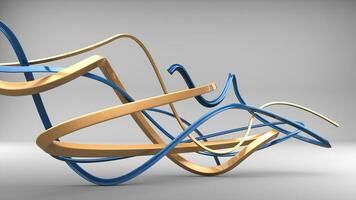 Gold and blue modern art abstract illustration photo