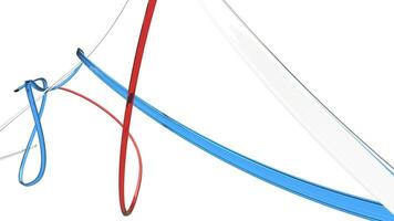 Subtle abstract glass sweeps - red, white and blue photo