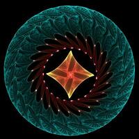 Beautiful abstract circular geometric shape photo