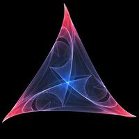 Triangular abstract glowing star shape photo