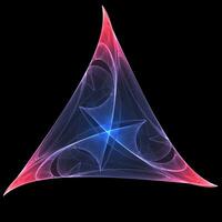 Triangular abstract glowing star shape photo