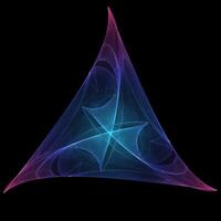 Triangular abstract glowing star shape photo