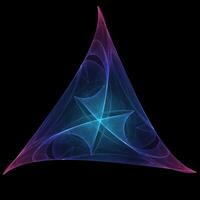 Triangular abstract glowing star shape photo