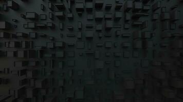 Dark abstract cubic environment - rop down view photo