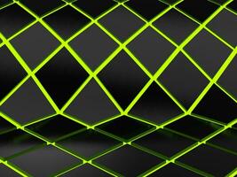 Abstract low poly glowing green grid background photo