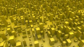 Huge abstract yellow city 3D environment photo