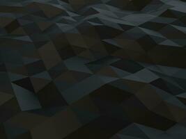 Black low polygon abstract background - triangulated polygons photo