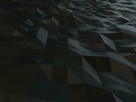 Dark sea - low polygon abstract 3D Illustration photo