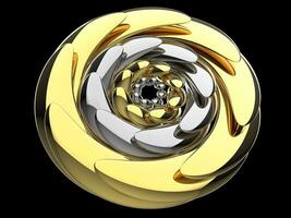 Gold and silver abstract shapes design photo