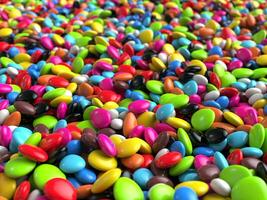 Background made of thousands small bright and colorful small pebbles photo