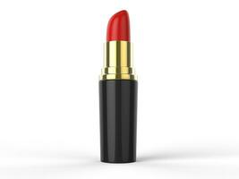 Red lipstick - on white background photo