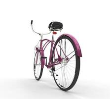 Pink Bicycle Rear View photo