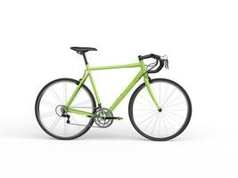 Awesome green sports bicycle - side view photo