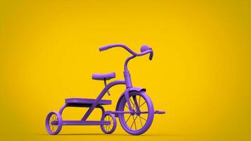 hermosa Rico púrpura juguete triciclo foto