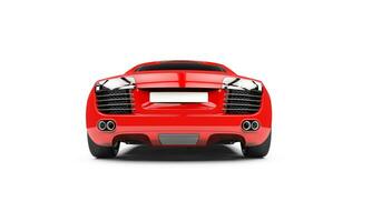 Red Supercar Back View photo