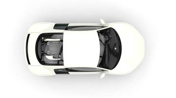 White Supercar Top View photo