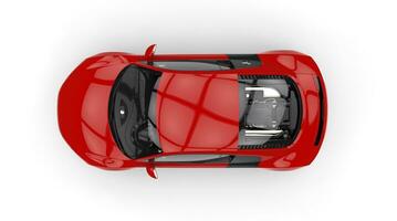 Red Supercar Top View photo