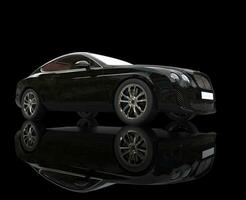 Black Luxury Car on Black Background photo