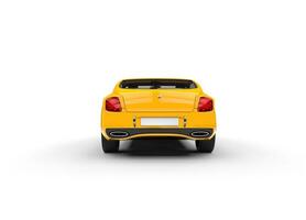 Yellow Luxury Car Back View photo