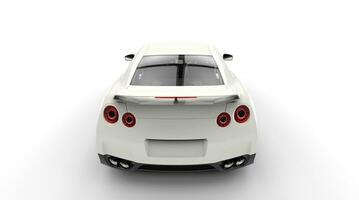 White Sports Car Back photo