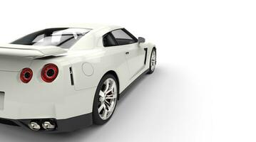 White Sports Car Back photo