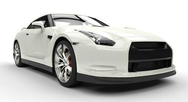 White Sports Car Power Photo