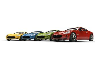 Row Of Fast Italian Cars photo